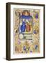 Mary Visiting Elizabeth, Miniature from the Book of Hours, France 15th Century-null-Framed Giclee Print