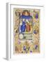 Mary Visiting Elizabeth, Miniature from the Book of Hours, France 15th Century-null-Framed Giclee Print