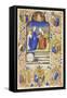 Mary Visiting Elizabeth, Miniature from the Book of Hours, France 15th Century-null-Framed Stretched Canvas
