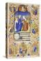 Mary Visiting Elizabeth, Miniature from the Book of Hours, France 15th Century-null-Stretched Canvas