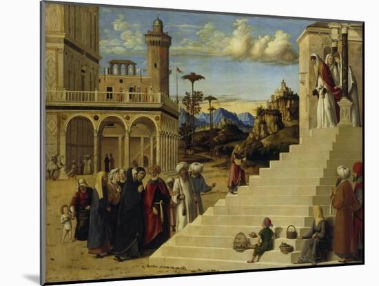 Mary Visits the Temple, before 1500-Cima da Conegliano-Mounted Giclee Print