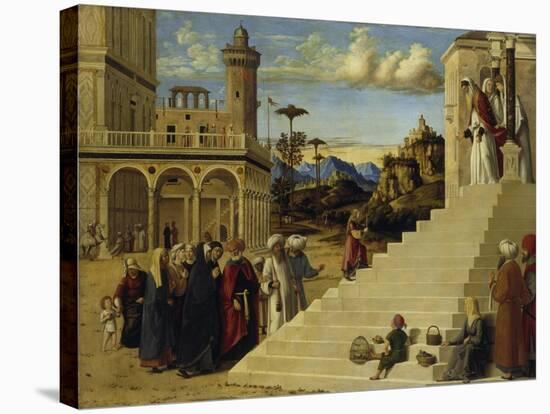 Mary Visits the Temple, before 1500-Cima da Conegliano-Stretched Canvas