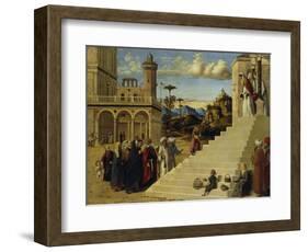 Mary Visits the Temple, before 1500-Cima da Conegliano-Framed Giclee Print