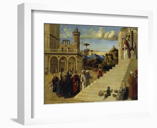 Mary Visits the Temple, before 1500-Cima da Conegliano-Framed Giclee Print