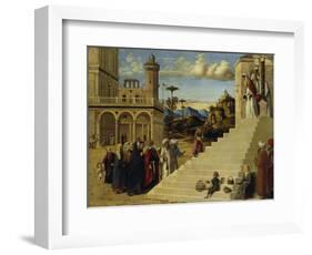 Mary Visits the Temple, before 1500-Cima da Conegliano-Framed Giclee Print