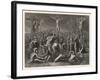 Mary Watches Soldiers Play Dice Jesus and His Companions Slowly Die-Egleton-Framed Art Print