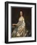 Mary, Wife of Henry, 7th Lord Arundell of Wardour, in a Grey Satin Dress, Holding Roses by a Table-George Knapton-Framed Giclee Print