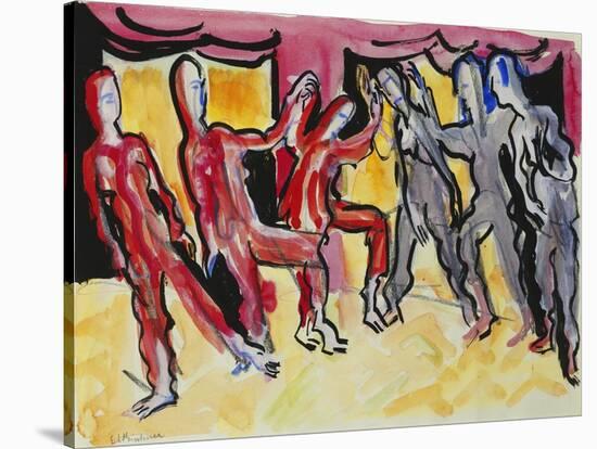 Mary Wigman Dance Group (Recto); Tanzgruppe Mary Wigman (Recto), 1926-Ernst Ludwig Kirchner-Stretched Canvas