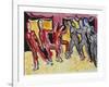 Mary Wigman Dance Group (Recto); Tanzgruppe Mary Wigman (Recto), 1926-Ernst Ludwig Kirchner-Framed Giclee Print