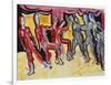 Mary Wigman Dance Group (Recto); Tanzgruppe Mary Wigman (Recto), 1926-Ernst Ludwig Kirchner-Framed Giclee Print