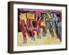 Mary Wigman Dance Group (Recto); Tanzgruppe Mary Wigman (Recto), 1926-Ernst Ludwig Kirchner-Framed Giclee Print