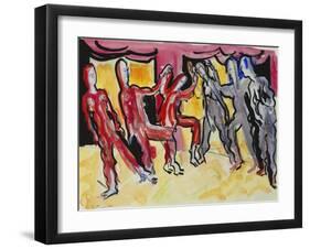 Mary Wigman Dance Group (Recto); Tanzgruppe Mary Wigman (Recto), 1926-Ernst Ludwig Kirchner-Framed Giclee Print