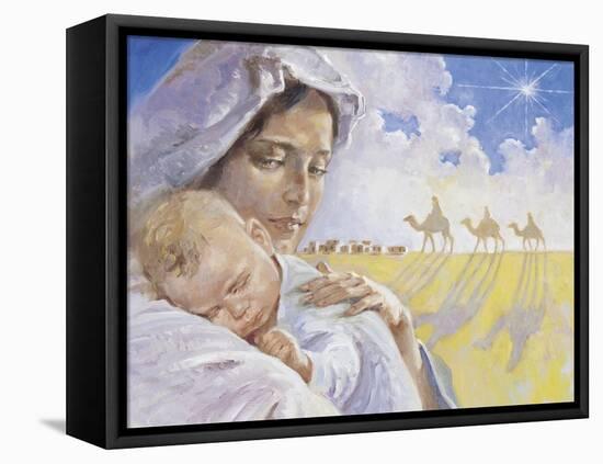 Mary with Baby Jesus-Hal Frenck-Framed Stretched Canvas