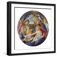 Mary with Child and Five Angels (Madonna Del Magnificat). Tondo, about 1481-Sandro Botticelli-Framed Giclee Print