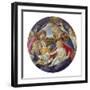 Mary with Child and Five Angels (Madonna Del Magnificat). Tondo, about 1481-Sandro Botticelli-Framed Giclee Print