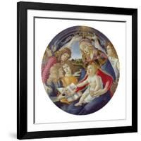 Mary with Child and Five Angels (Madonna Del Magnificat). Tondo, about 1481-Sandro Botticelli-Framed Giclee Print