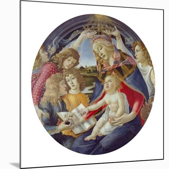 Mary with Child and Five Angels (Madonna Del Magnificat). Tondo, about 1481-Sandro Botticelli-Mounted Giclee Print