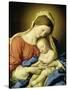 Mary with Child-Giovanni Battista Salvi da Sassoferrato-Stretched Canvas