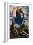 Mary with the Child, Venerated by Saint Mark and Saint Luke, before 1570-Jacopo Tintoretto-Framed Giclee Print