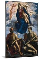 Mary with the Child, Venerated by Saint Mark and Saint Luke, before 1570-Jacopo Tintoretto-Mounted Giclee Print
