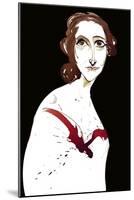 Mary Wollstonecraft Shelley - colour caricature-Neale Osborne-Mounted Giclee Print