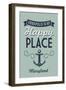 Maryland - Annapolis is My Happy Place-Lantern Press-Framed Art Print