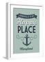 Maryland - Annapolis is My Happy Place-Lantern Press-Framed Art Print