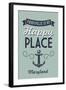 Maryland - Annapolis is My Happy Place-Lantern Press-Framed Art Print