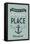 Maryland - Annapolis is My Happy Place-Lantern Press-Framed Stretched Canvas