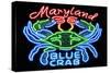 Maryland - Blue Crab Neon Sign-Lantern Press-Stretched Canvas