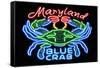 Maryland - Blue Crab Neon Sign-Lantern Press-Framed Stretched Canvas