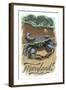 Maryland - Blue Crab - Watercolor (#2)-Lantern Press-Framed Art Print