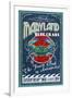 Maryland Blue Crabs - Annapolis-Lantern Press-Framed Art Print