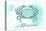 Maryland - Crab - Teal - Coastal Icon-Lantern Press-Stretched Canvas