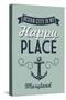 Maryland - Ocean City Is My Happy Place (#1)-Lantern Press-Stretched Canvas