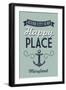 Maryland - Ocean City Is My Happy Place (#1)-Lantern Press-Framed Art Print