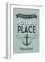 Maryland - Ocean City Is My Happy Place (#1)-Lantern Press-Framed Art Print