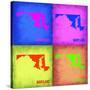 Maryland Pop Art Map 1-NaxArt-Stretched Canvas