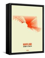Maryland Radiant Map 3-NaxArt-Framed Stretched Canvas