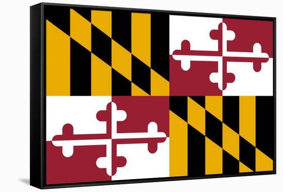 Maryland State Flag Poster Print-null-Framed Stretched Canvas