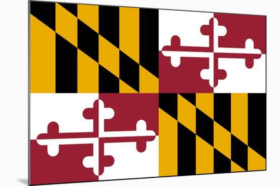 Maryland State Flag Poster Print-null-Mounted Poster