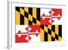 Maryland - State Flag-Lantern Press-Framed Art Print