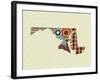 Maryland State Map-Lanre Adefioye-Framed Giclee Print