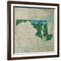 Maryland State Words-David Bowman-Framed Giclee Print