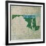 Maryland State Words-David Bowman-Framed Giclee Print