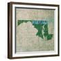 Maryland State Words-David Bowman-Framed Giclee Print