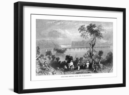 Maryland, View of the Columbia Bridge over the Susquehanna River-Lantern Press-Framed Art Print