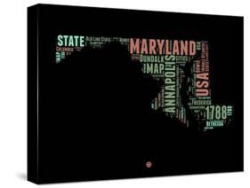 Maryland Word Cloud 1-NaxArt-Stretched Canvas
