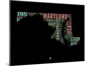 Maryland Word Cloud 1-NaxArt-Mounted Art Print