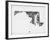 Maryland Word Cloud 2-NaxArt-Framed Art Print